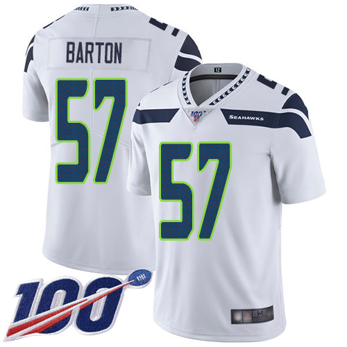 Seattle Seahawks Limited White Men Cody Barton Road Jersey NFL Football 57 100th Season Vapor Untouchable